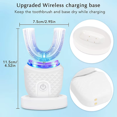 Wireless Chargeable Silicone Bristle Portable Cleaning Automatic Toothbrush High Quality U-Shaped Electric Toothbrush