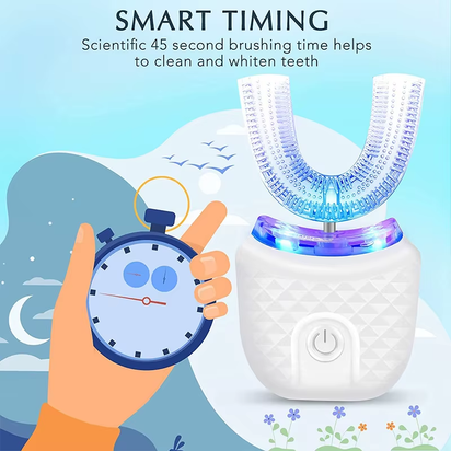 Wireless Chargeable Silicone Bristle Portable Cleaning Automatic Toothbrush High Quality U-Shaped Electric Toothbrush